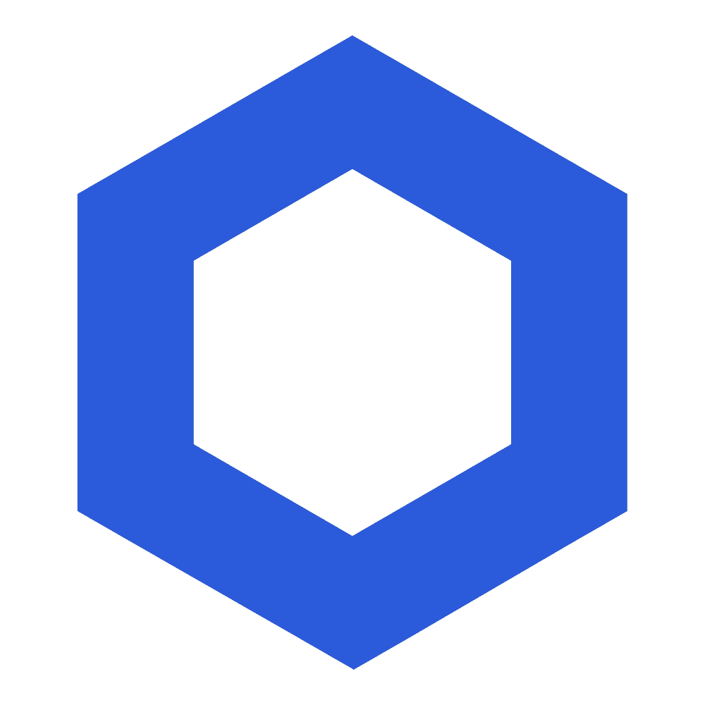Chainlink crypto blue logo