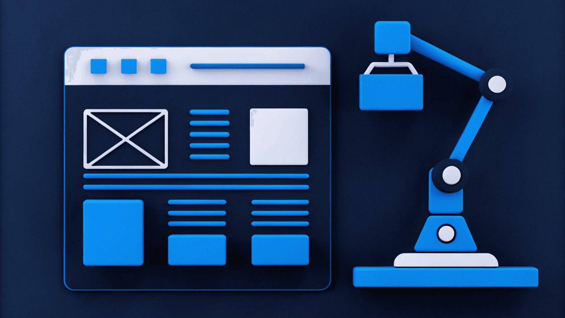 illustration of AI designing page UX