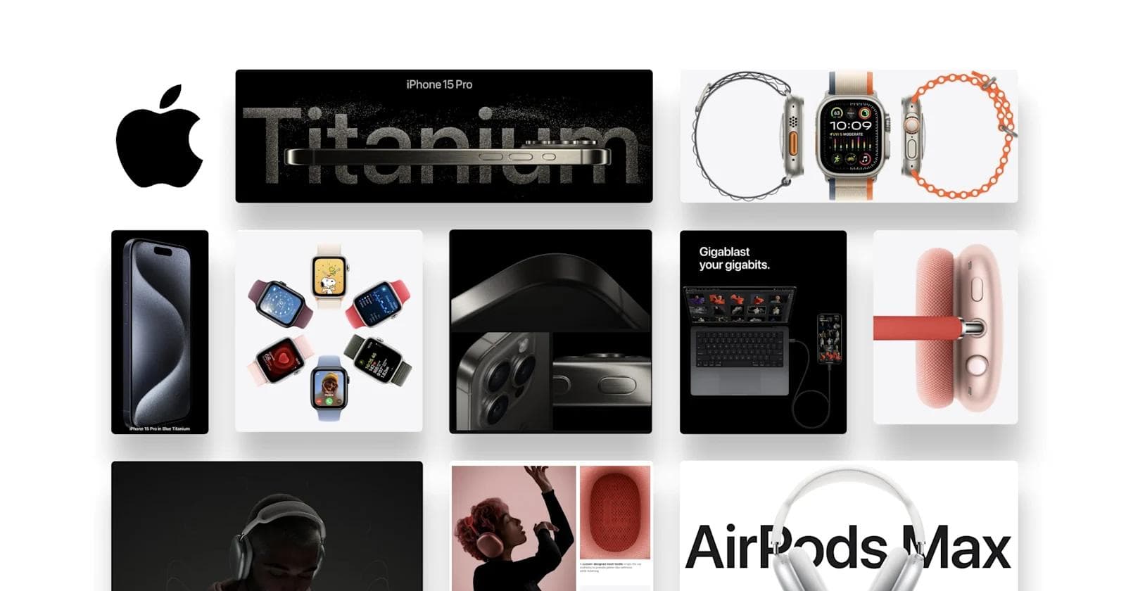 apple-product-illustrations A collage of Apple product illustrations from the Apple website.