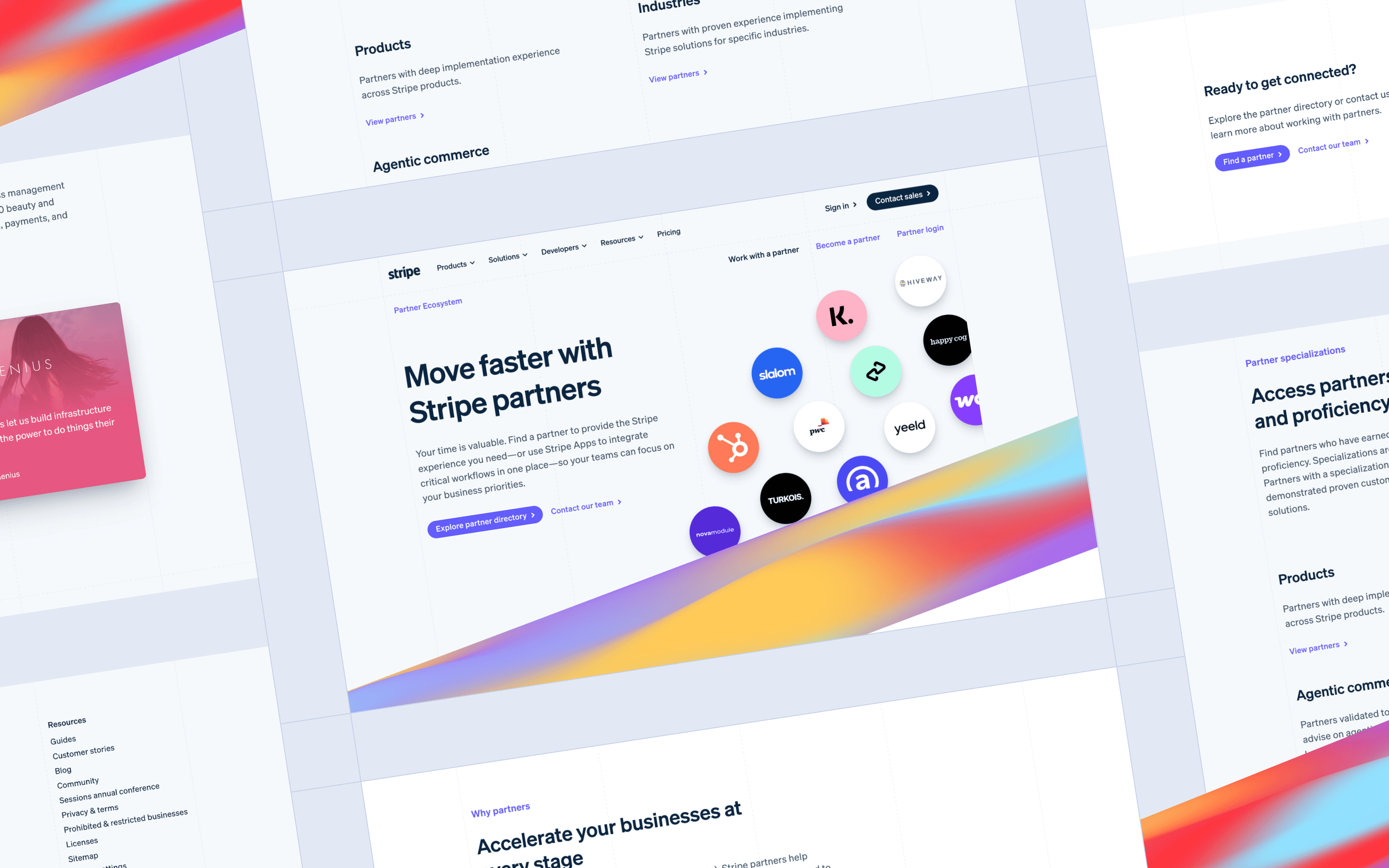 The Stripe partners homepage and directory.