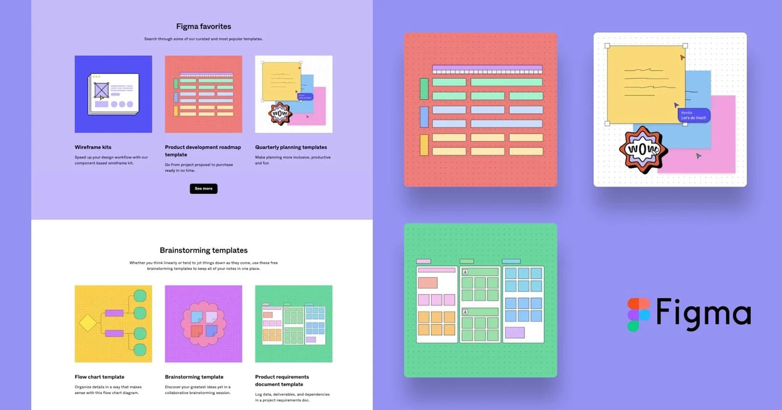 Figma (Templates) Figma's template illustration thumbnails.