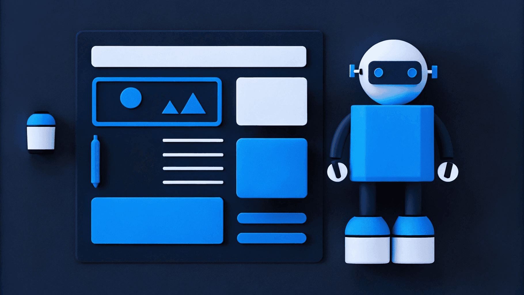 illustration of AI design systems for websites