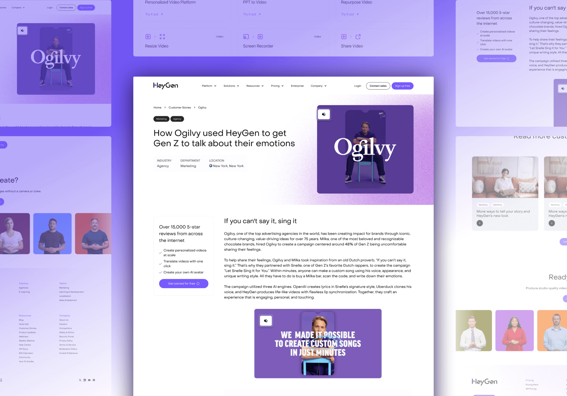 Ogilvy's digital platform showcases how HeyGen engages Gen Z in discussing their emotions through innovative video content.