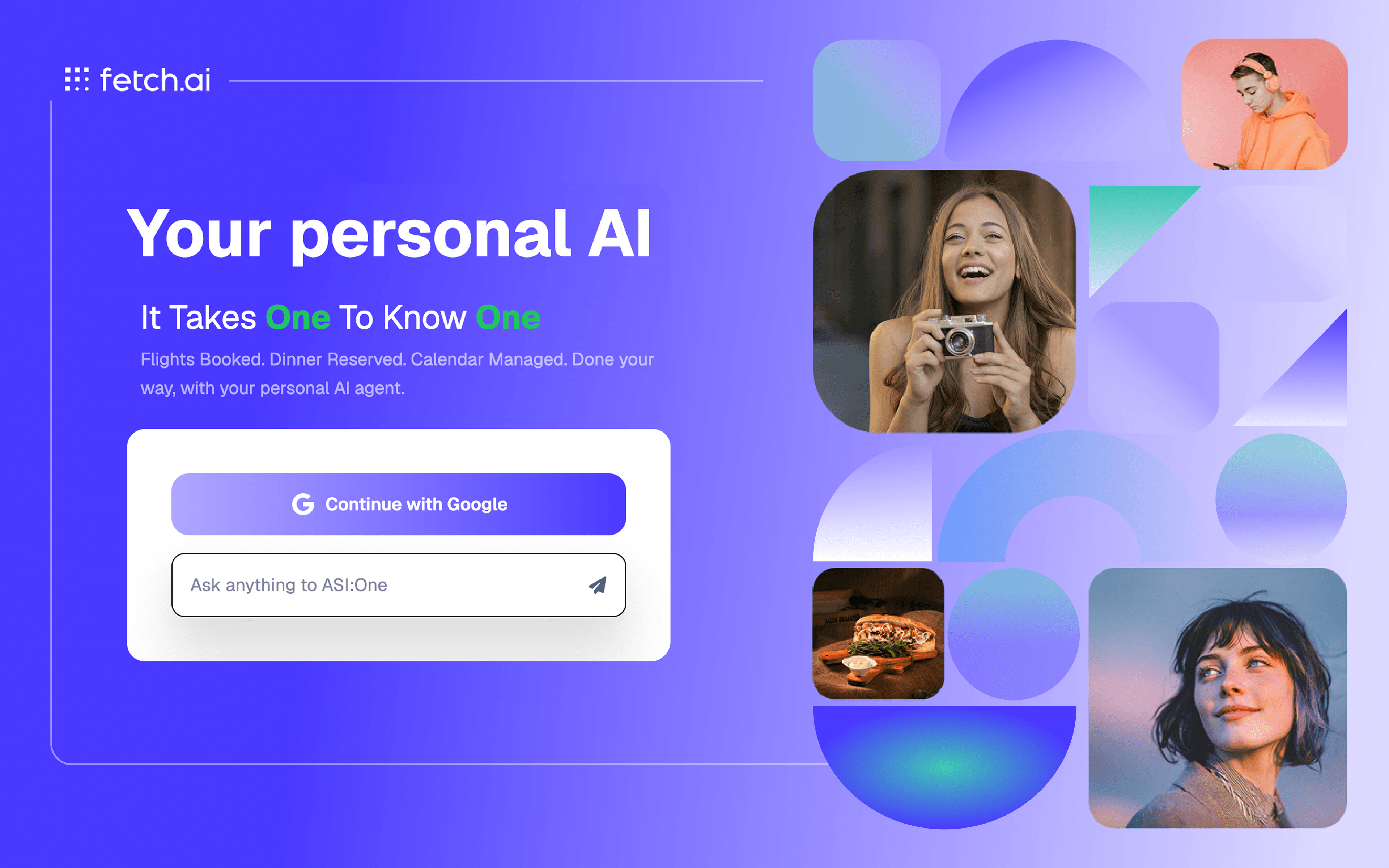 Fetch AI homepage design