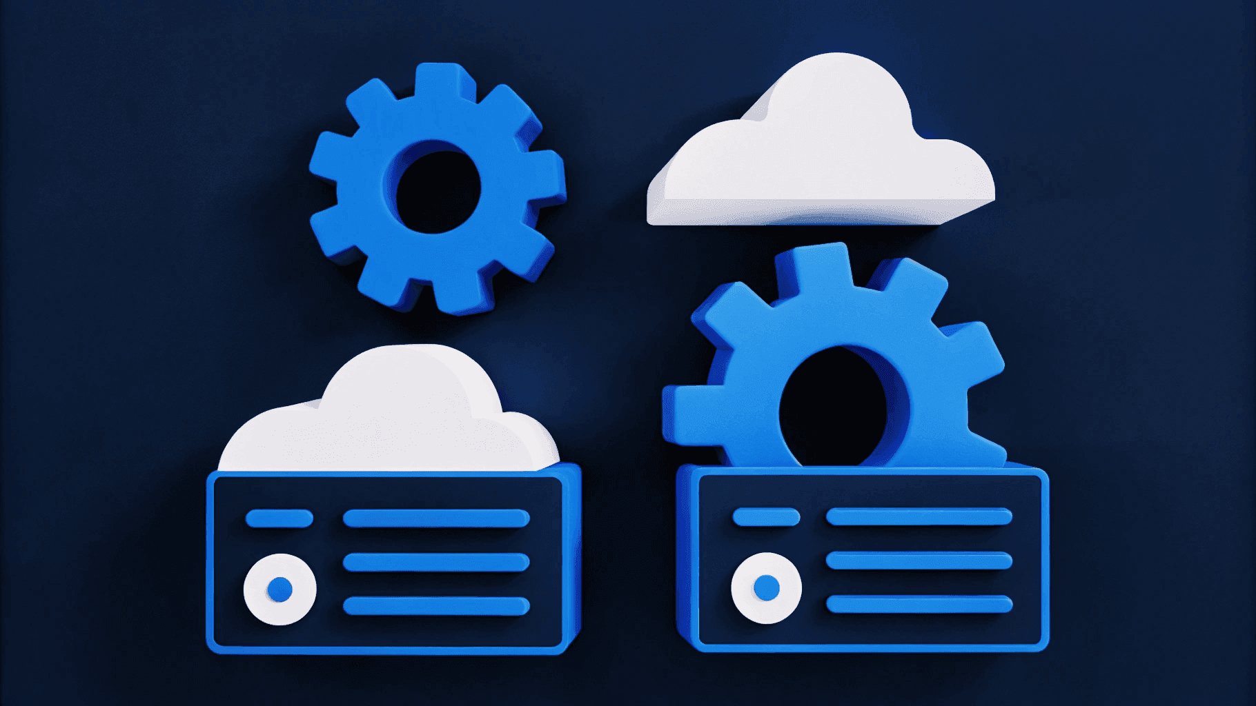 3D illustration of two different versions of a webpage