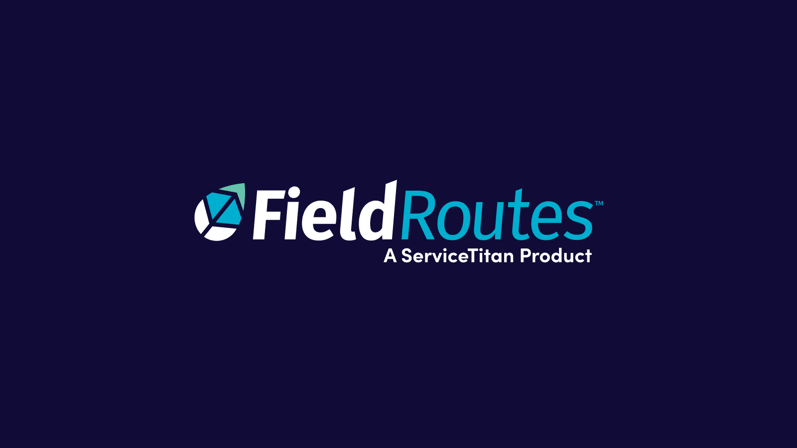 Fieldroutes Logo on dark blue background