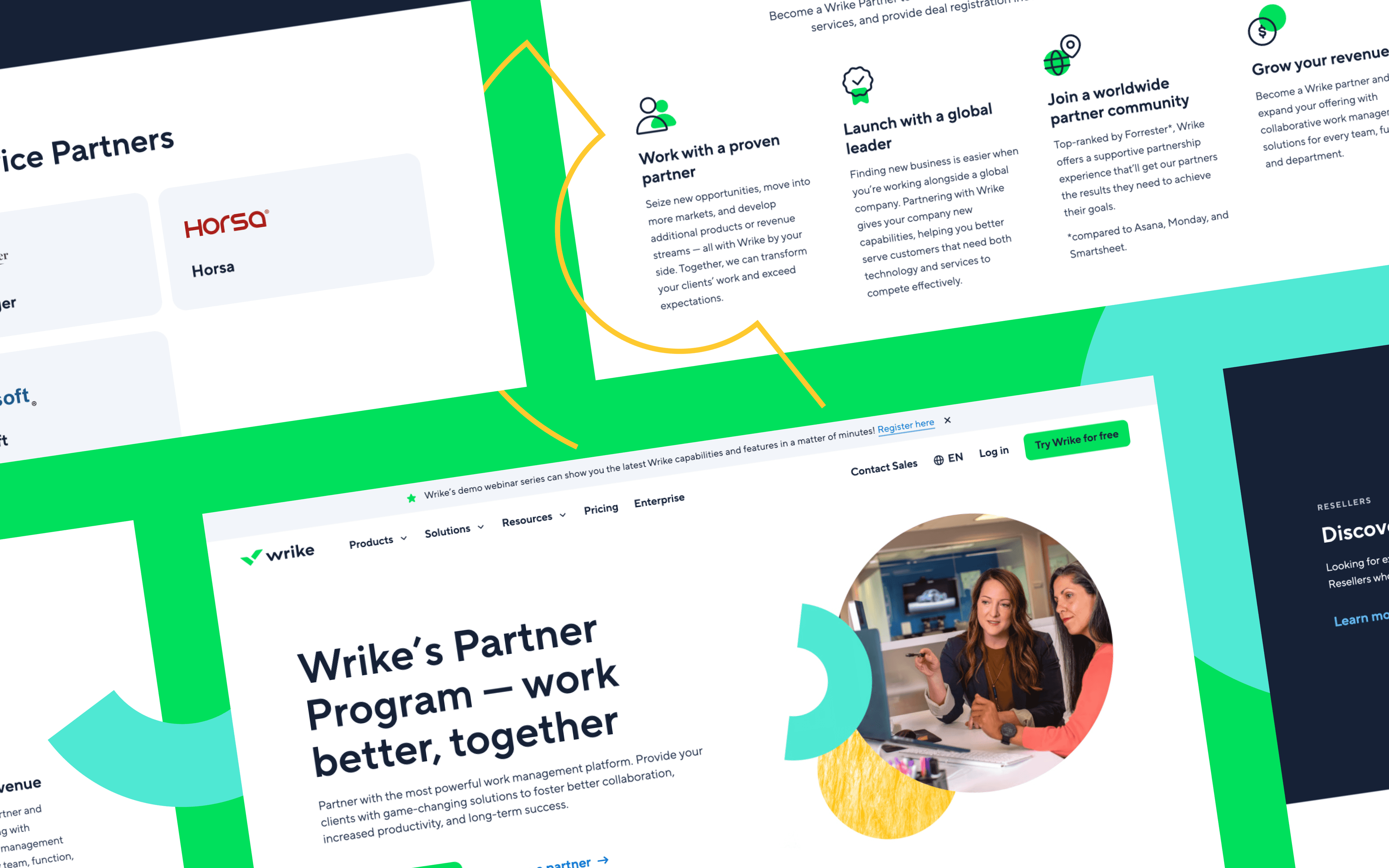 The Wrike Partner Program home page.