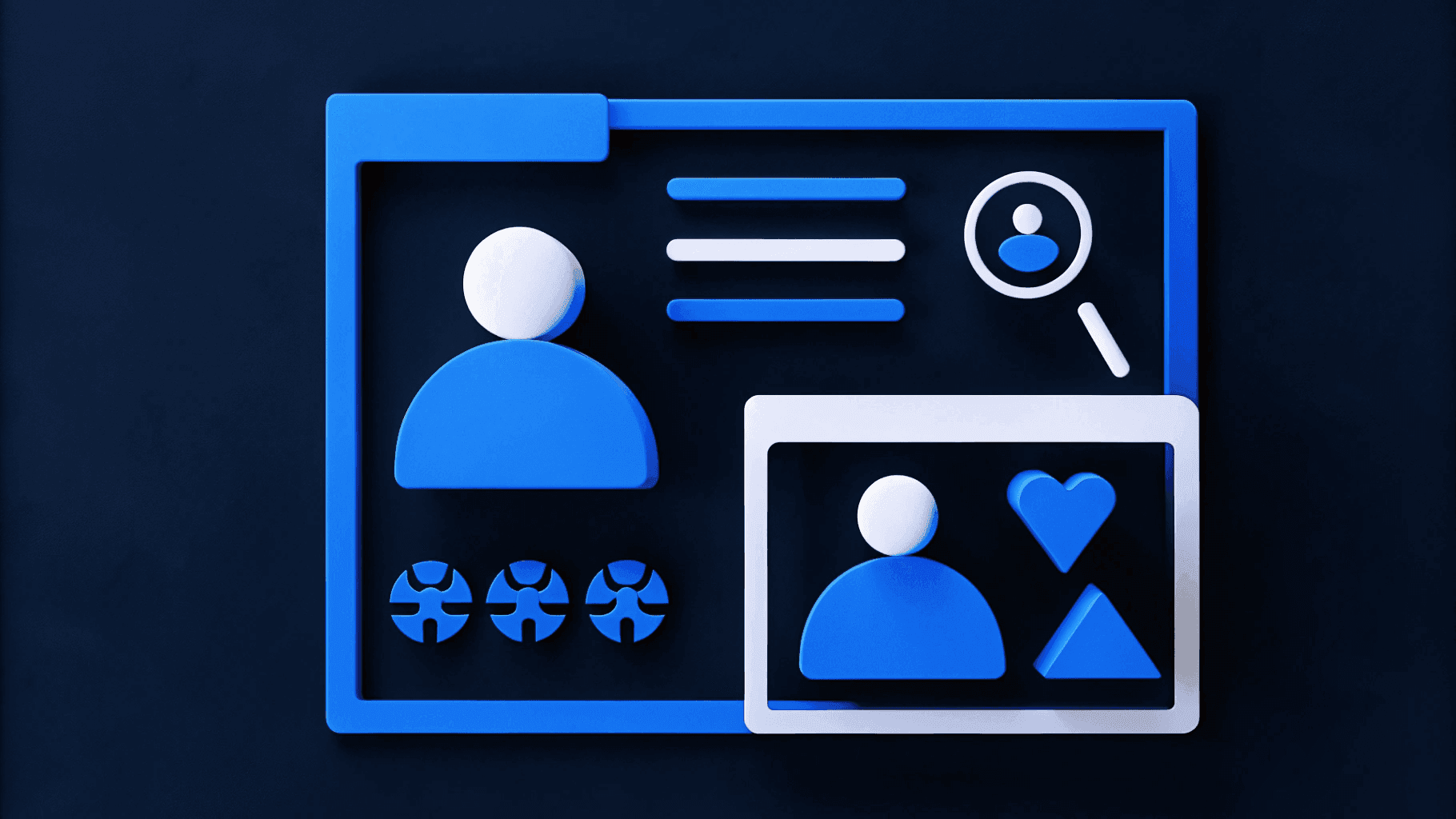 illustration of a web user profile