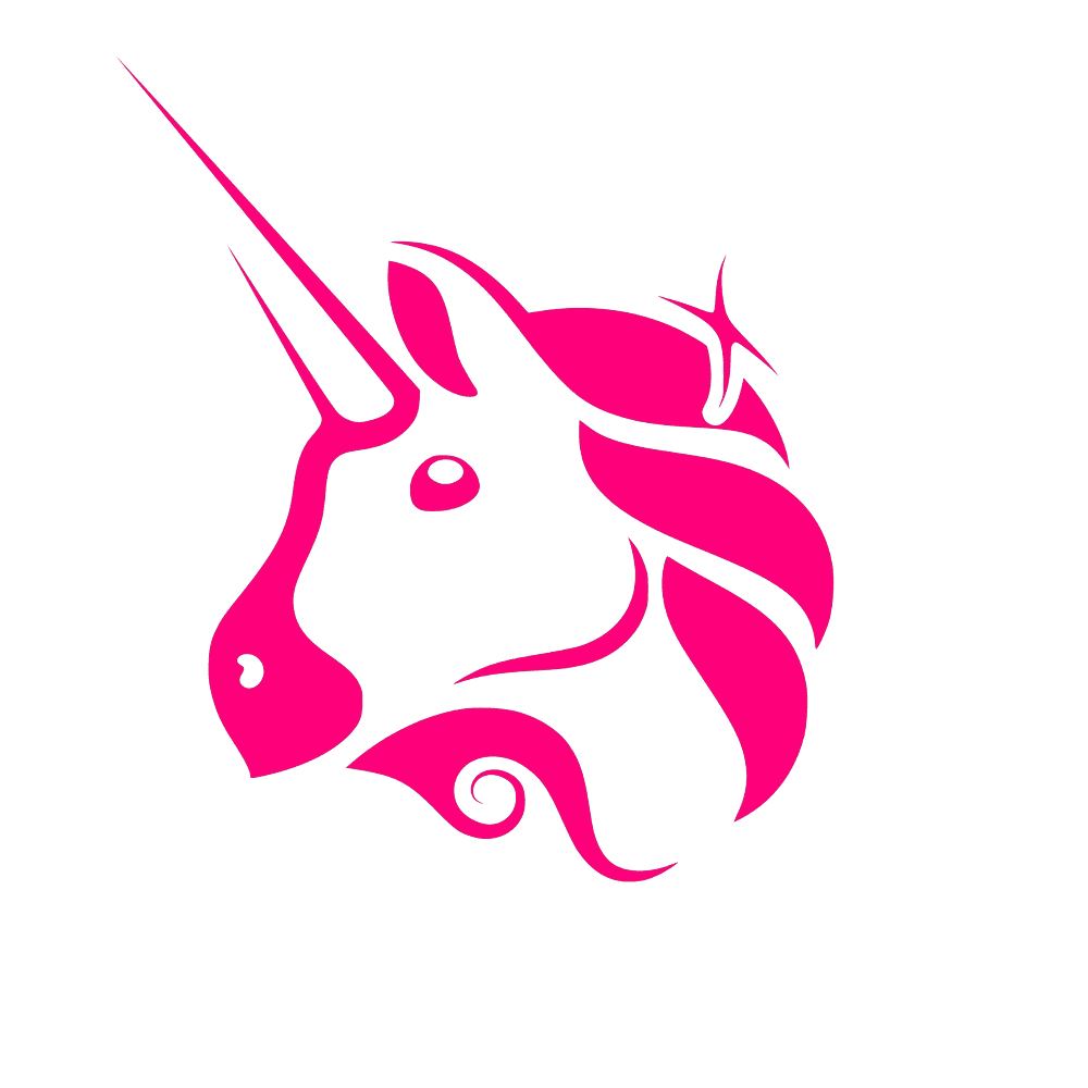 Uniswap crypto pink unicorn logo
