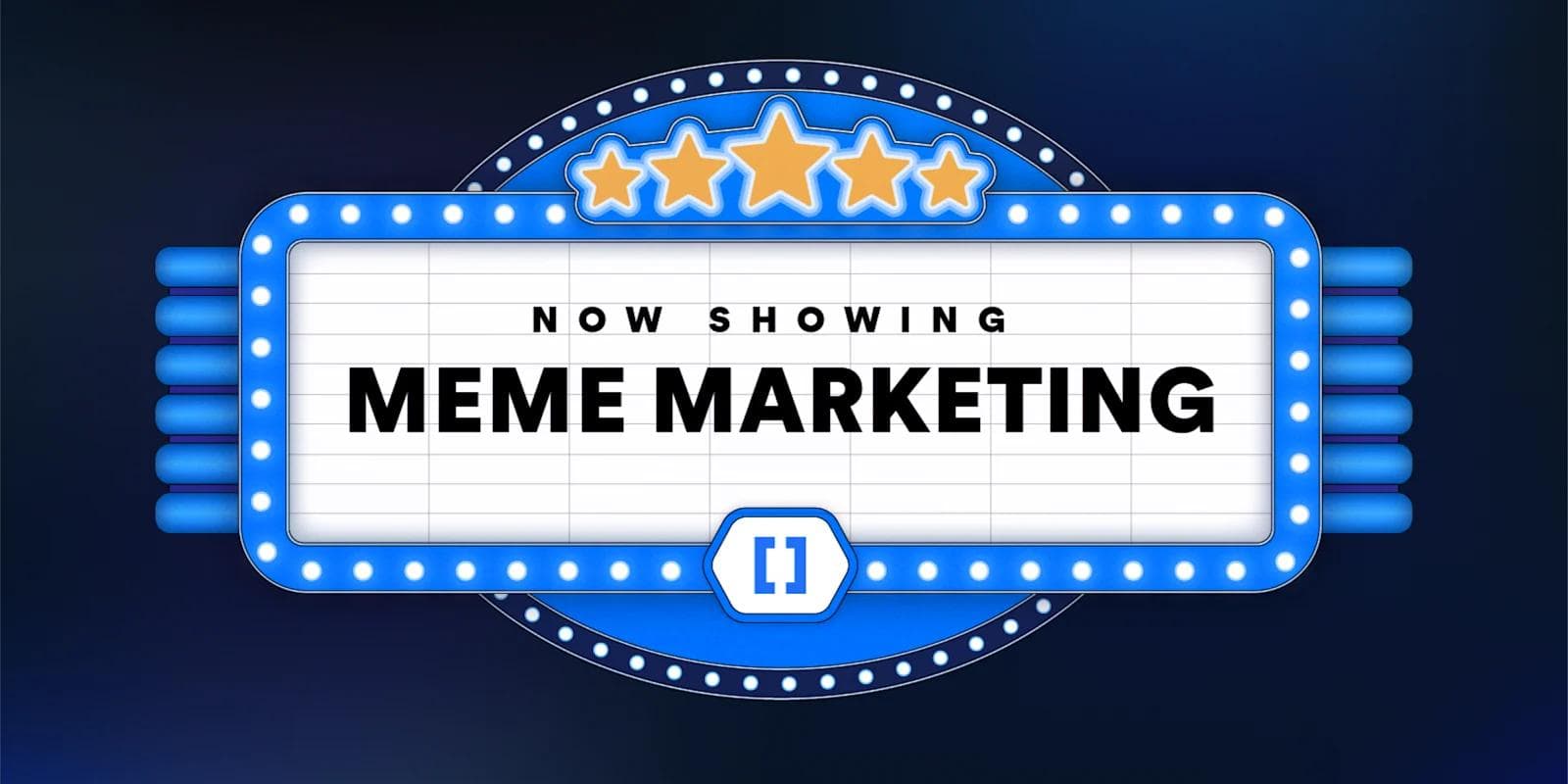 A custom illustration of a Webstacks branded marquee.