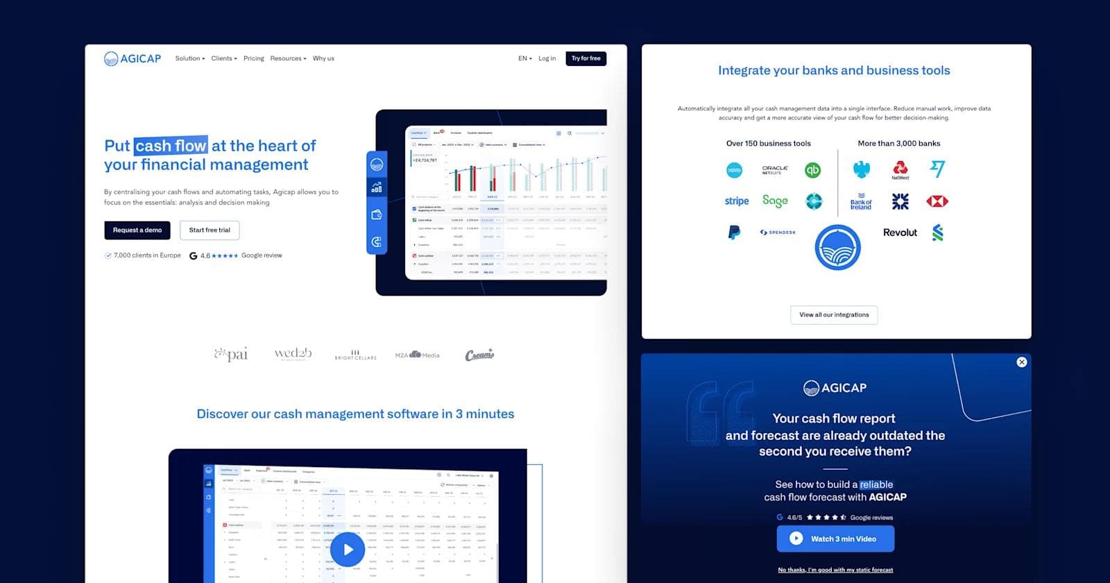 agicap-web-design Screenshots from Agicap's homepage.