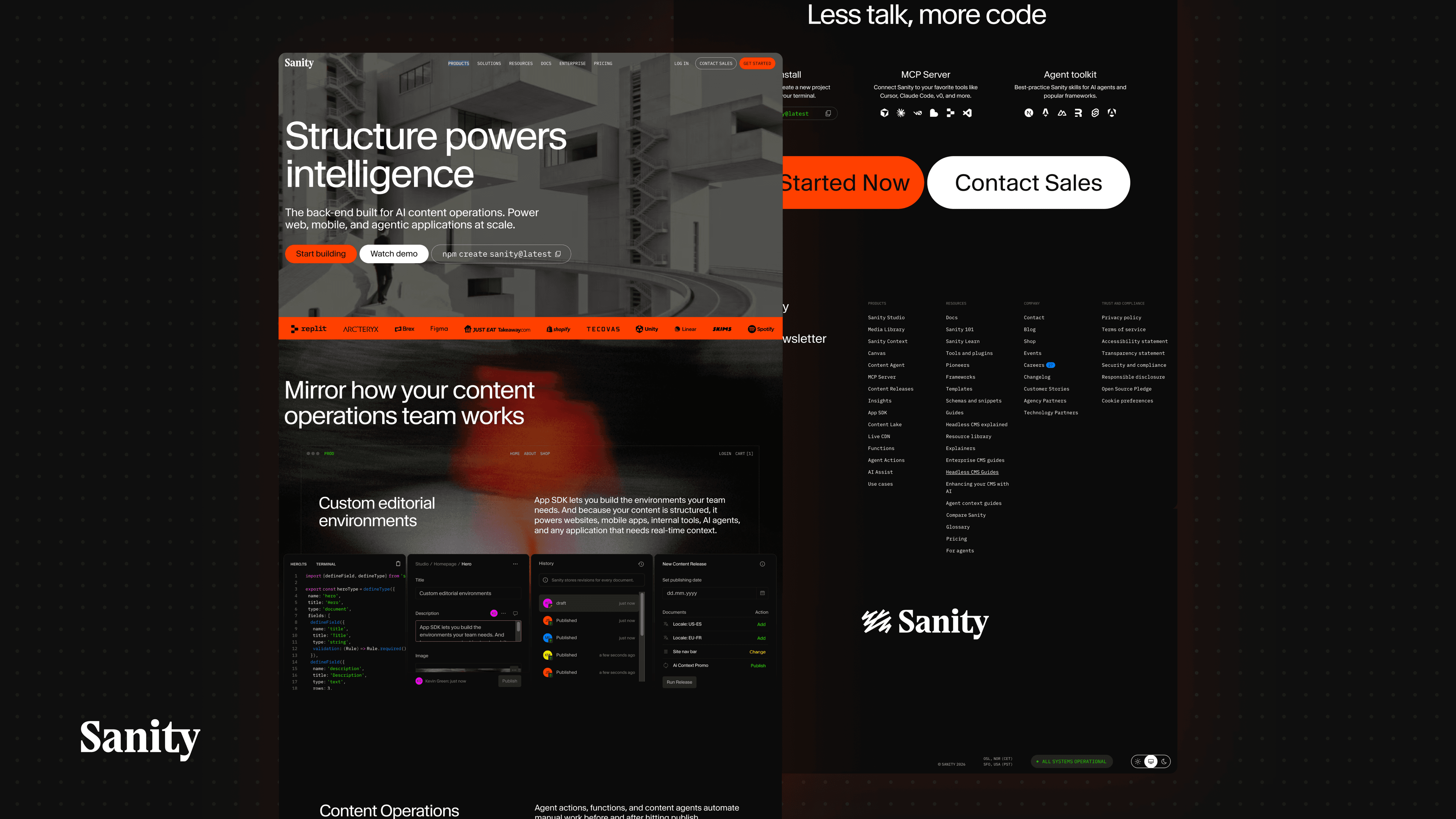 Sanity CMS screenshot
