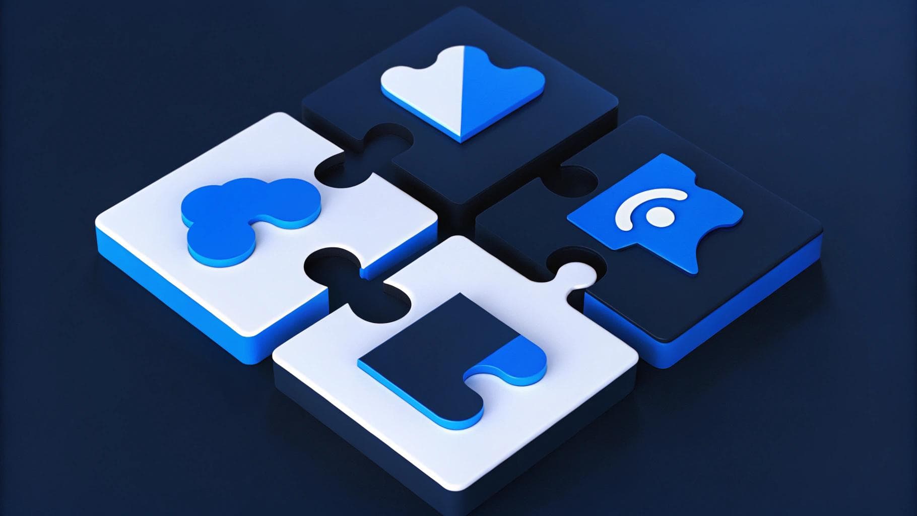 rendering of puzzle pieces to represent important web pages