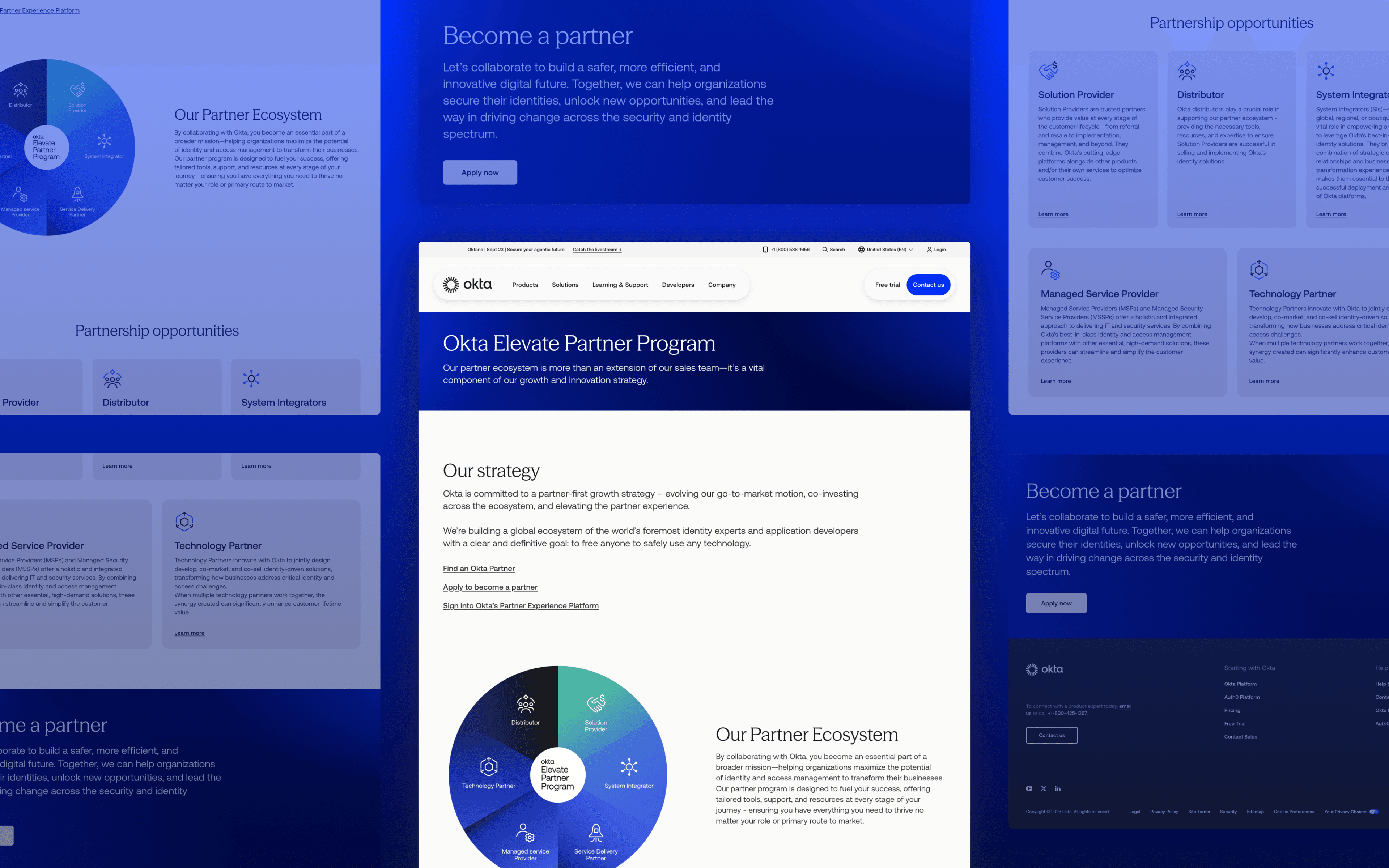 The Okta Partner Program landing page.