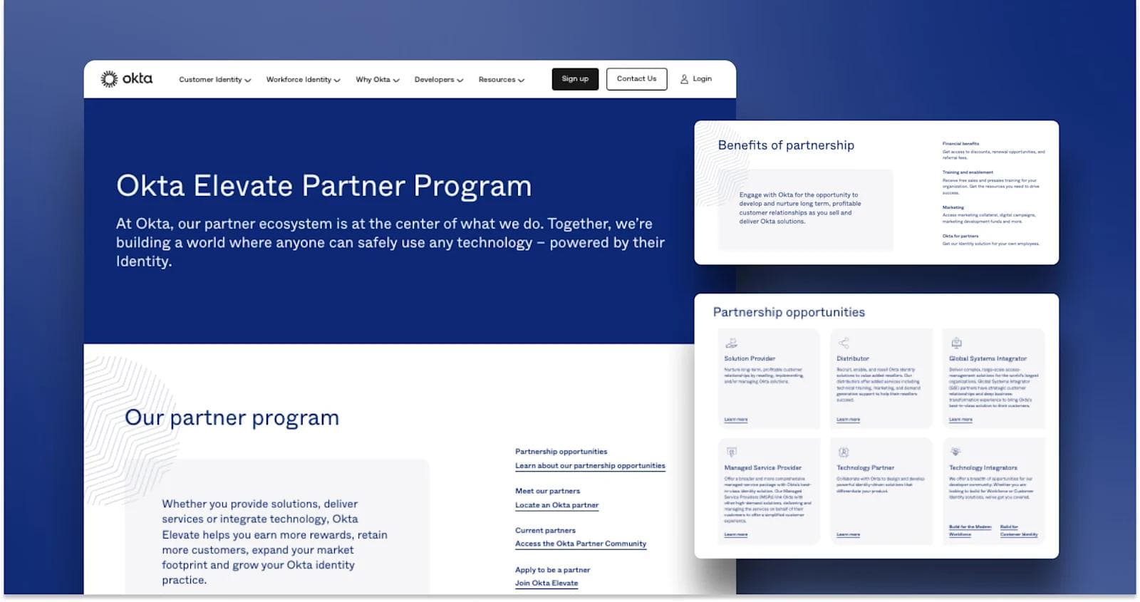 okta-partners-page The Okta Partner Program landing page.