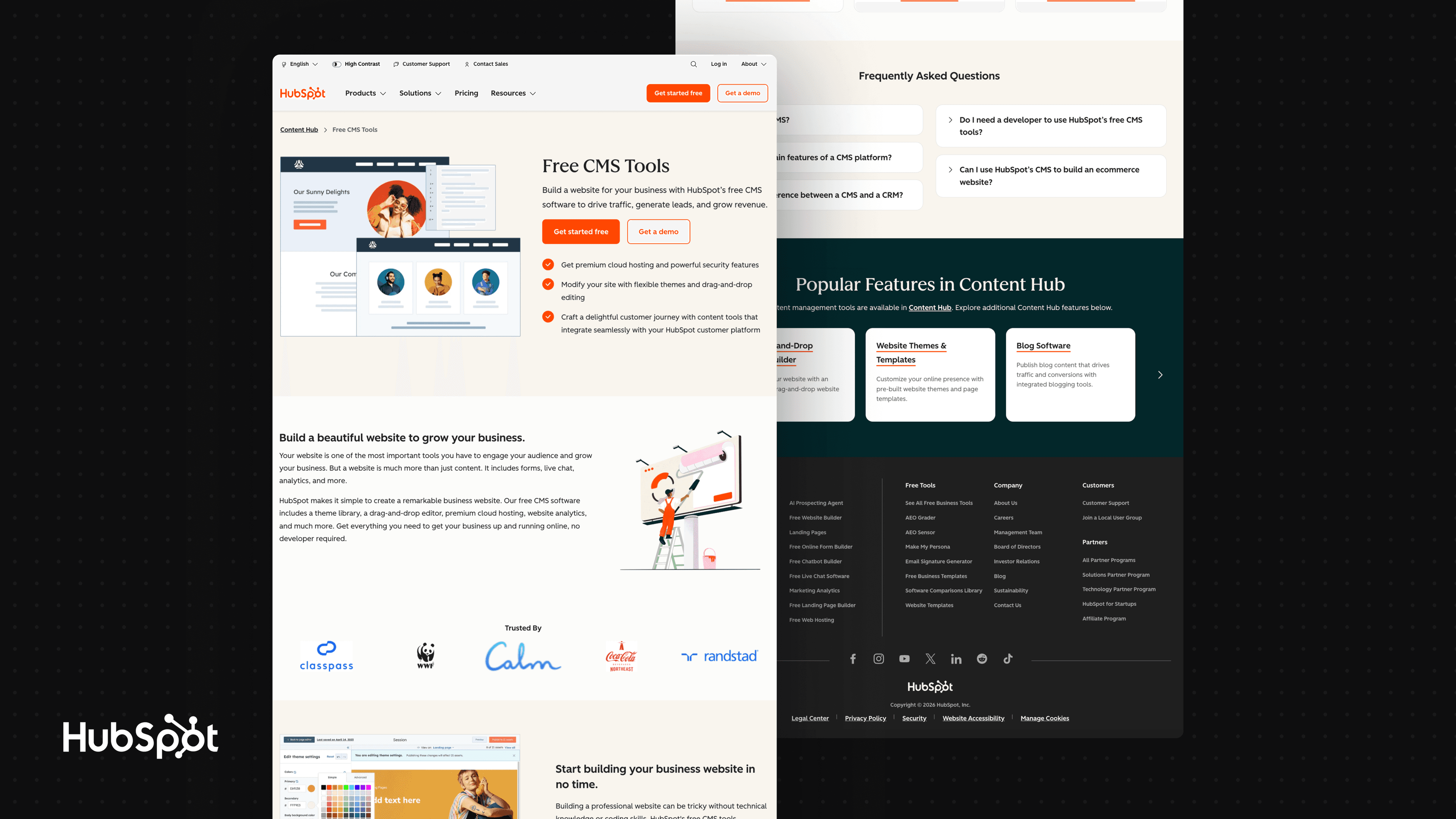 HubSpot CMS screenshot