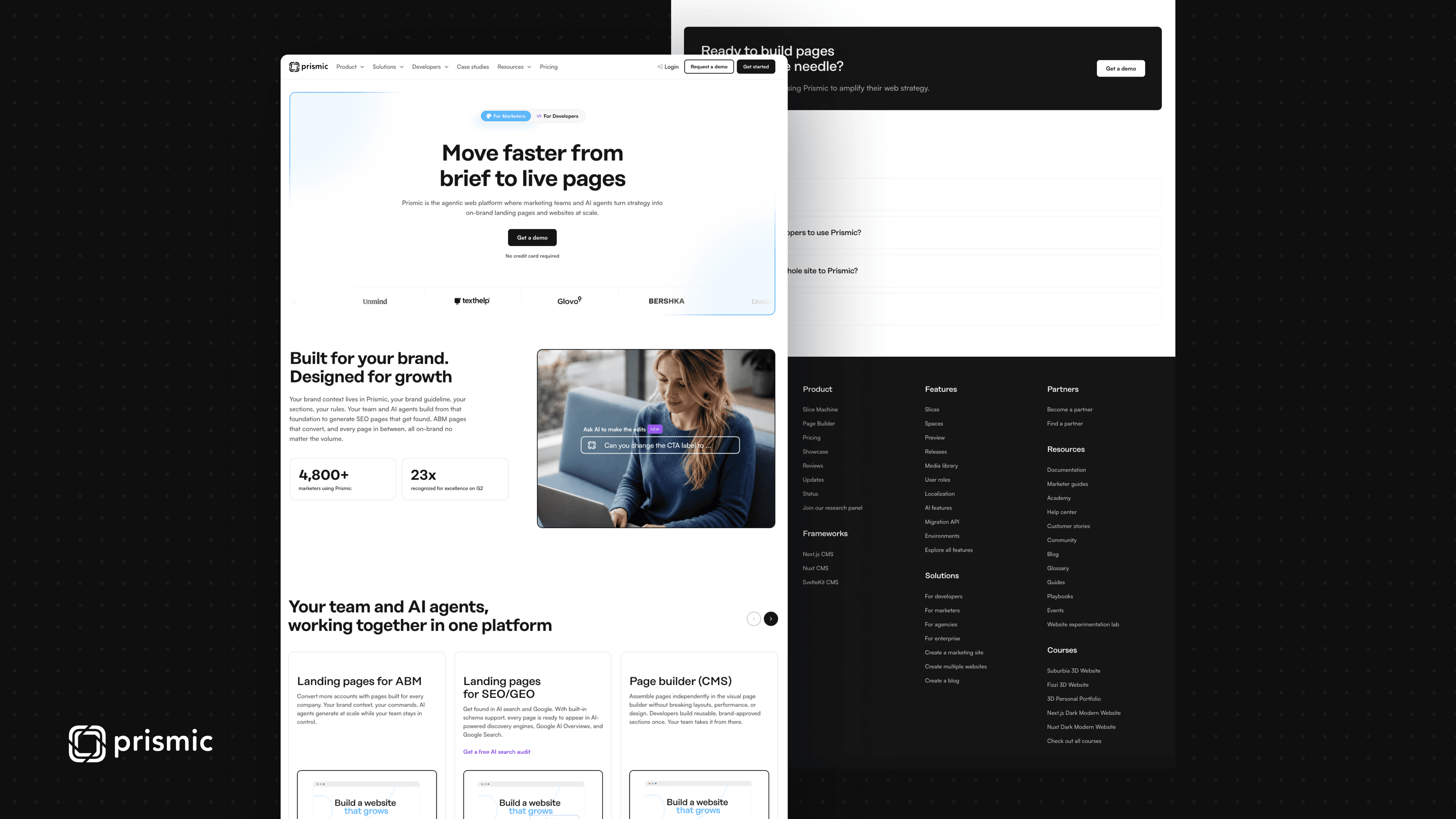 Prismic CMS screenshot