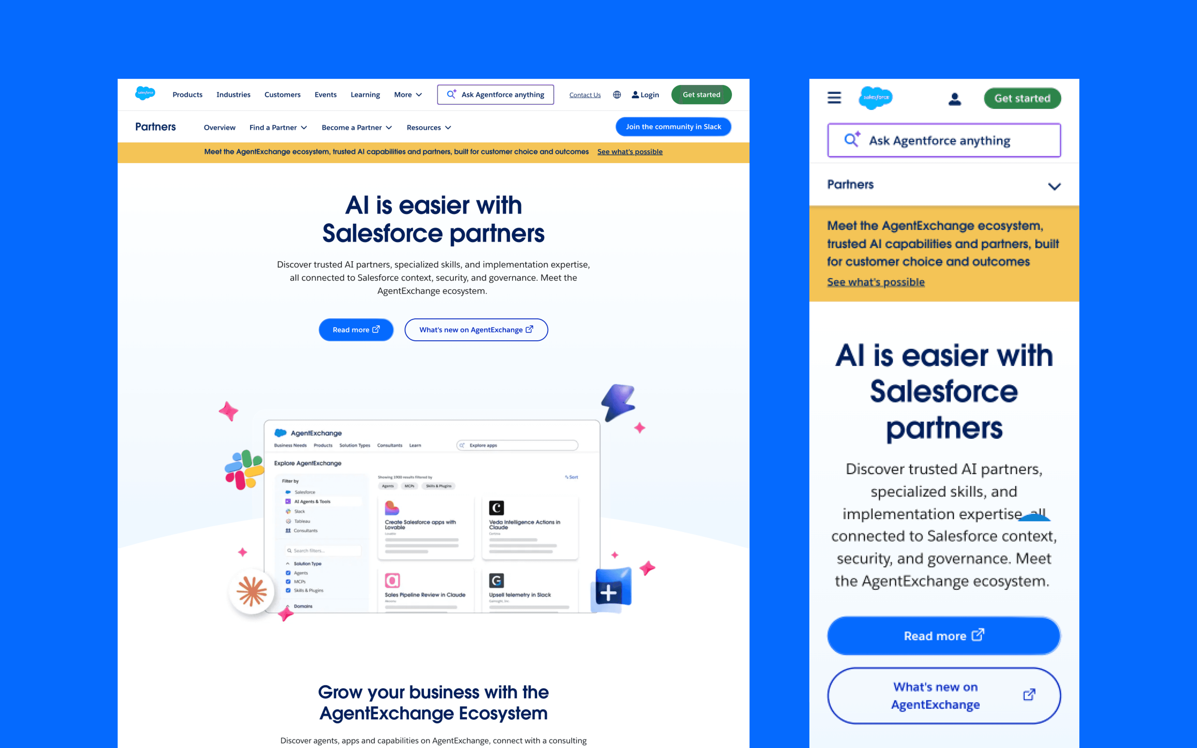 The Salesforce partnerships page.