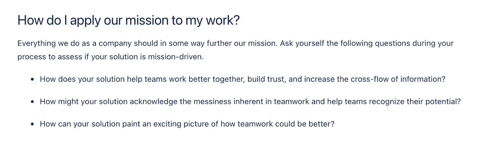 atlassian-mission-statement A screenshot stating the importance of brand identity.