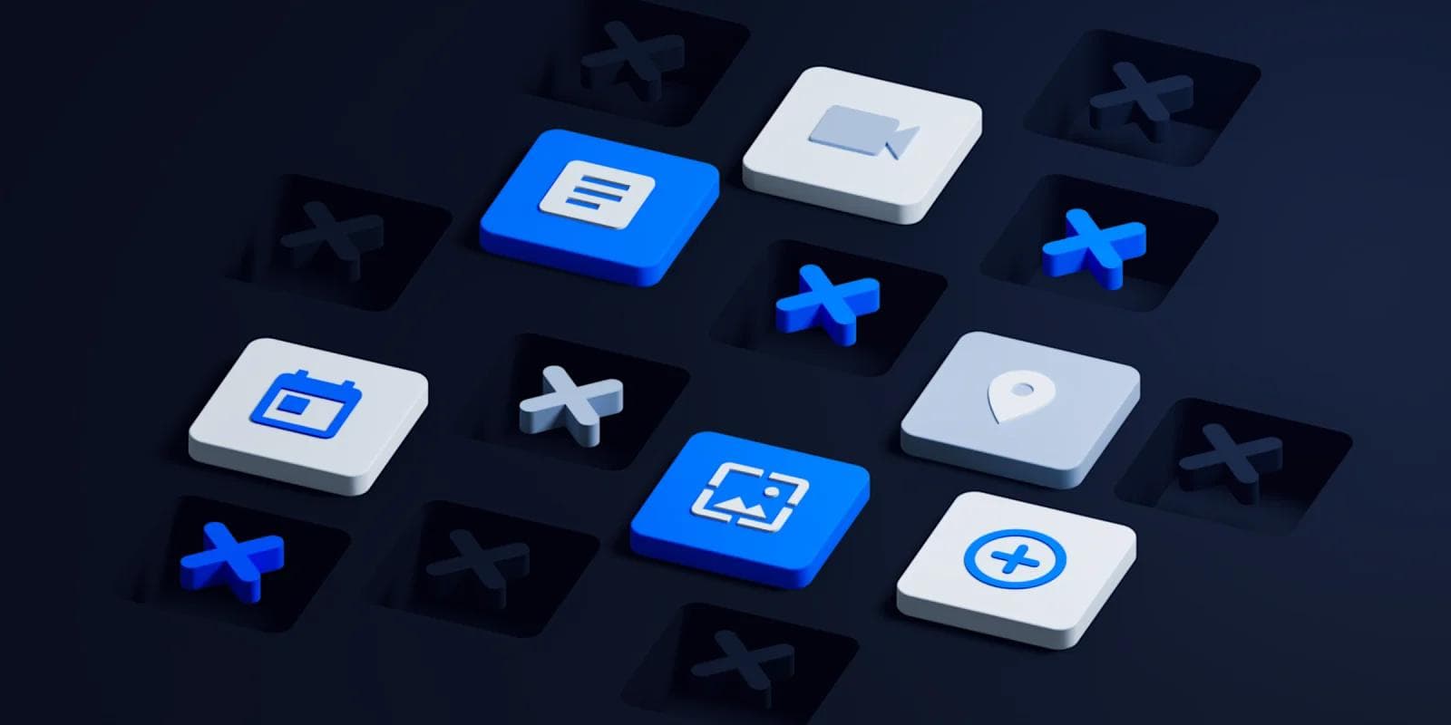 A 3D model displaying fields that form part of a content model.