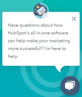 An animated image of how a chatbot works in HubSpot.