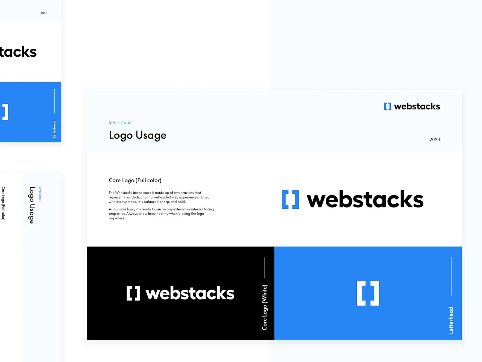 A custom illustration on how to use the Webstacks logo for branding purposes.