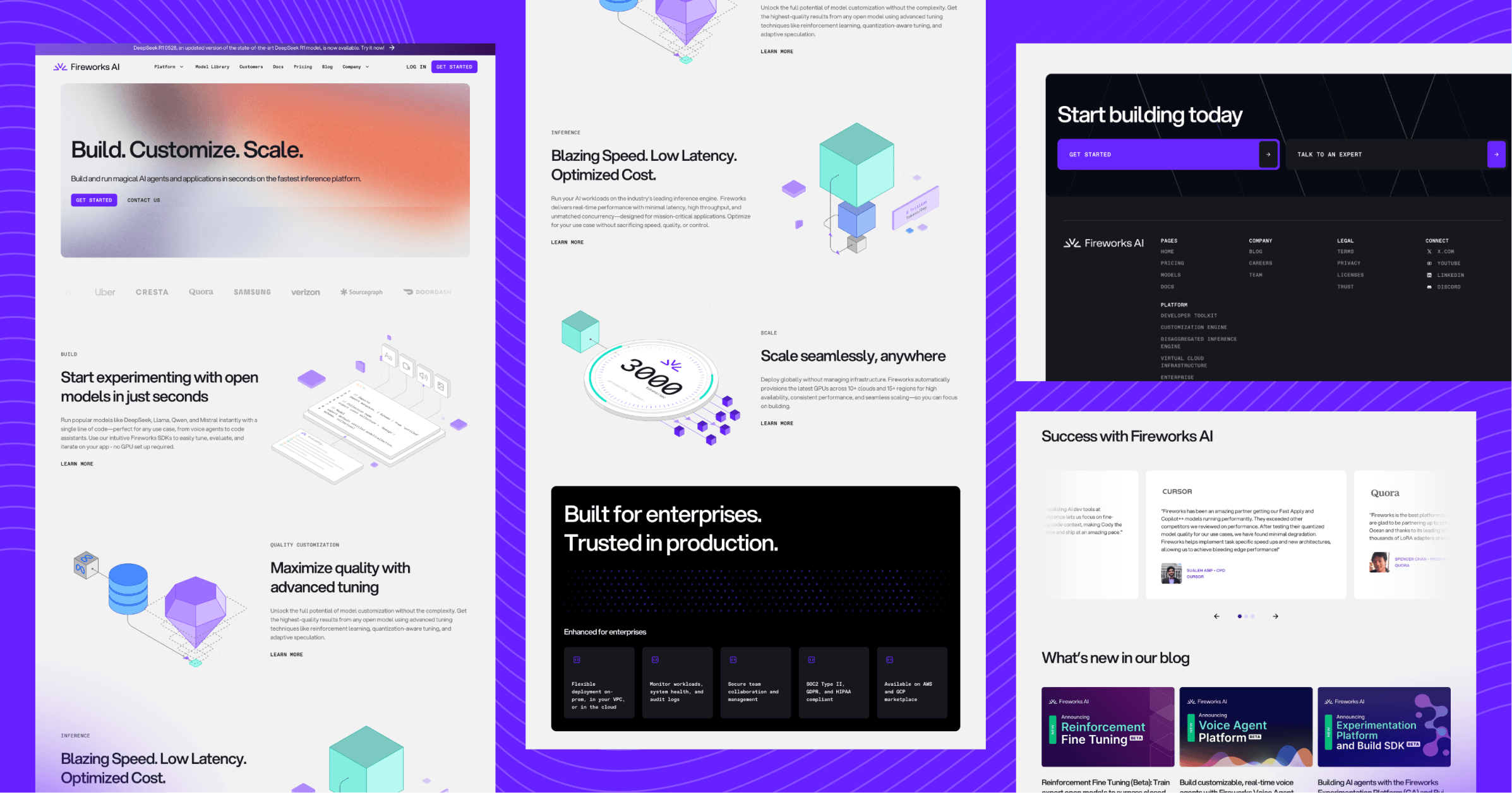Fireworks AI homepage at a glance