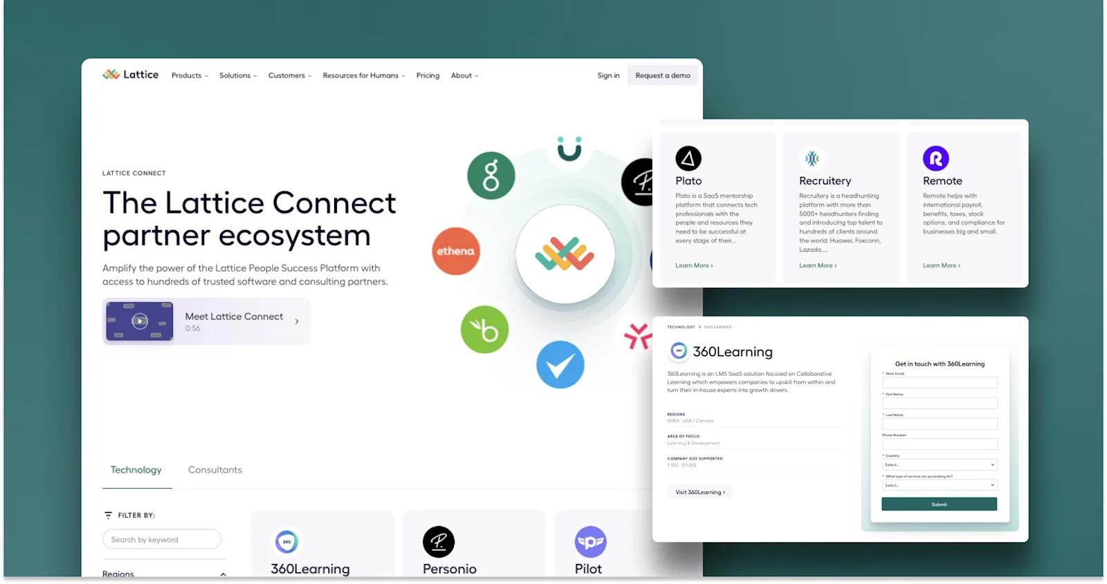 A screenshot from the Lattice ecosystem web page.