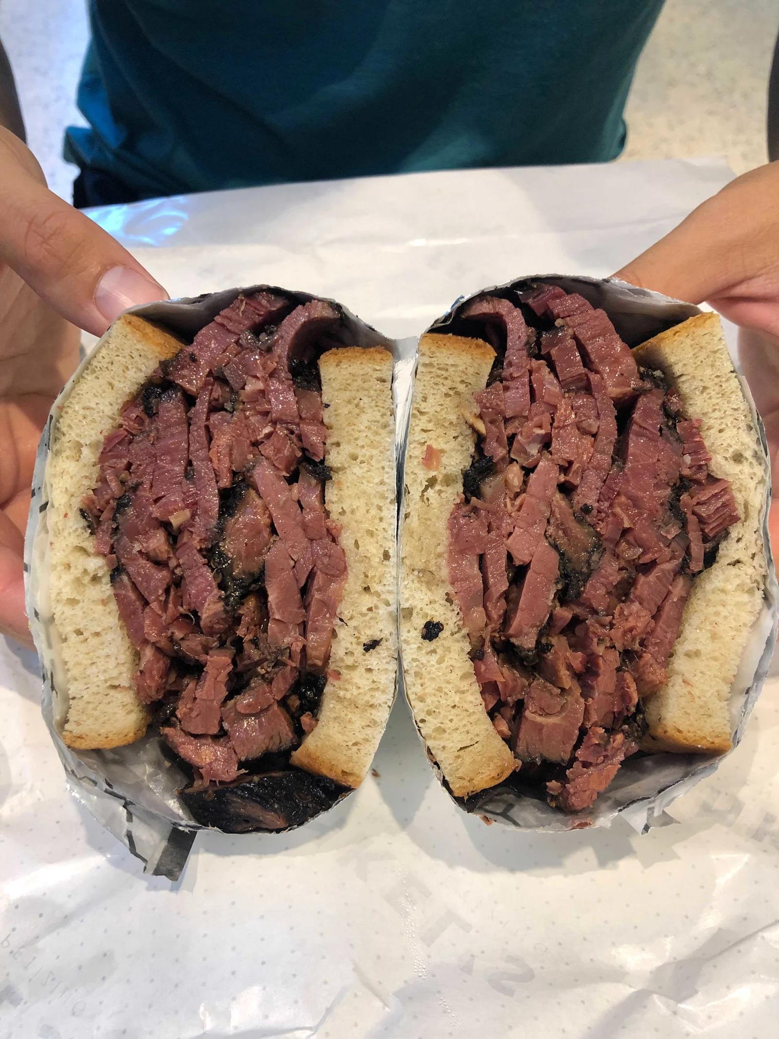 An image of a pastrami sandwich.