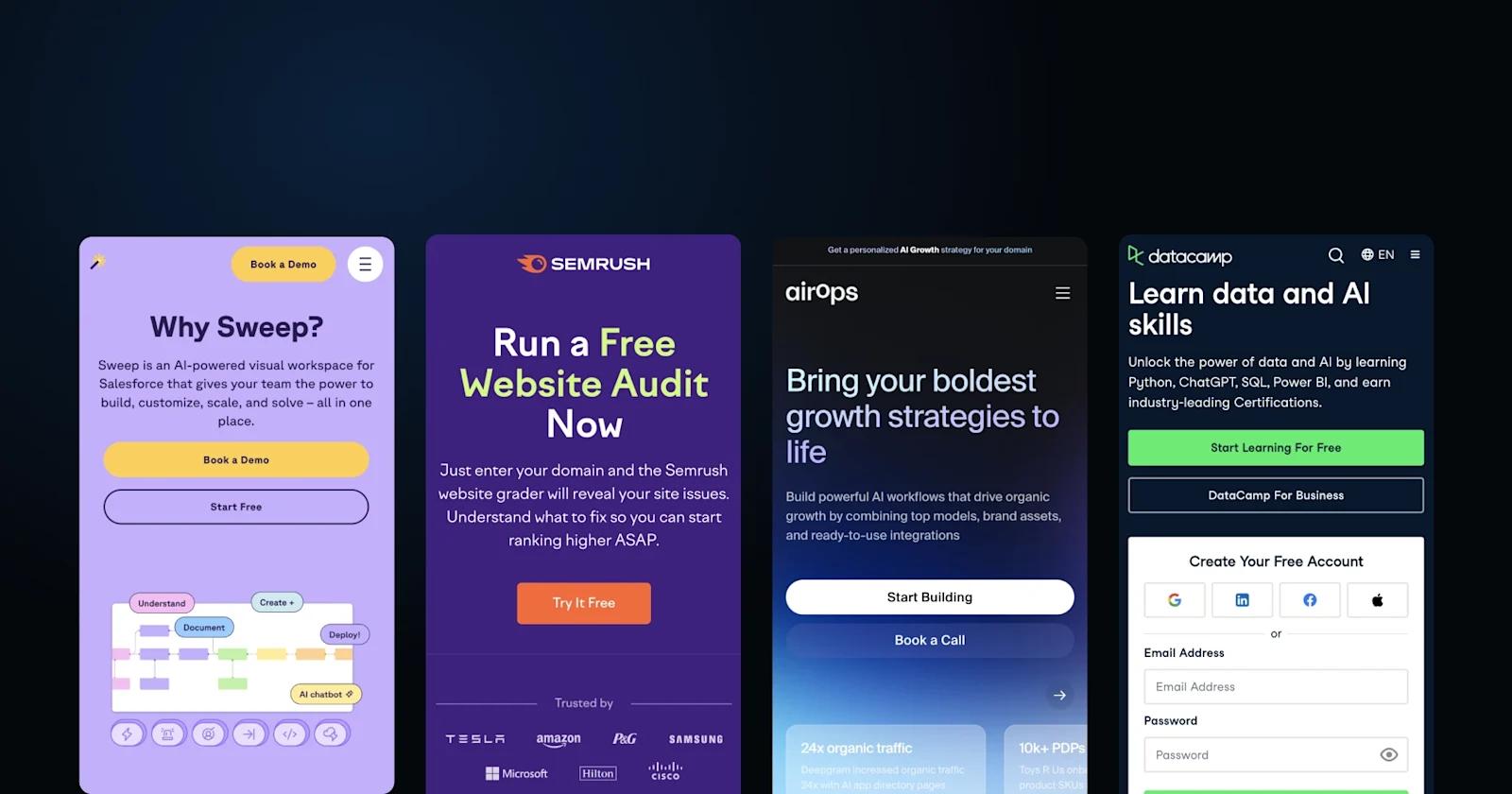 10 Best Mobile Landing Page Design Examples