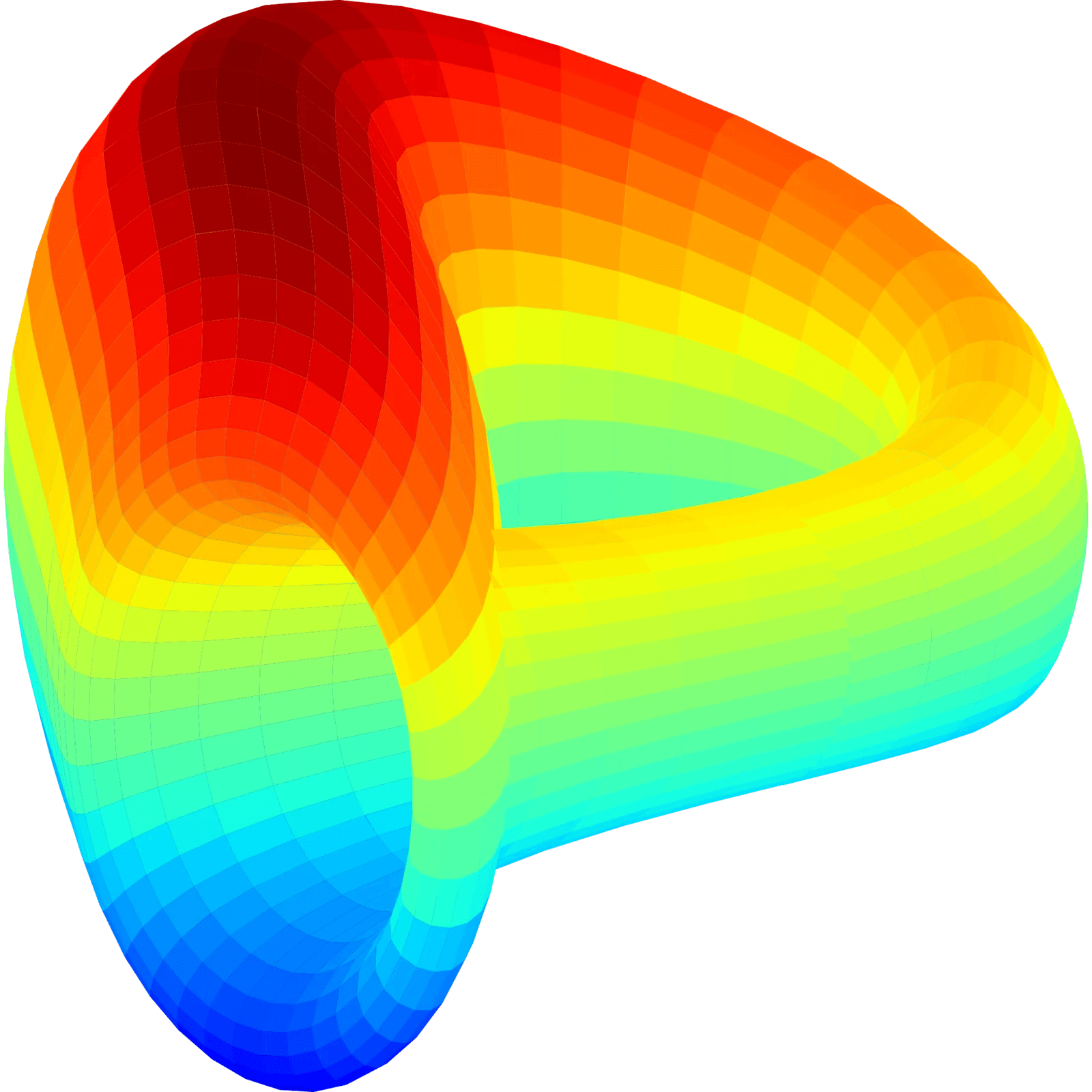 A bright rainbow shape that represents Curve's logo.