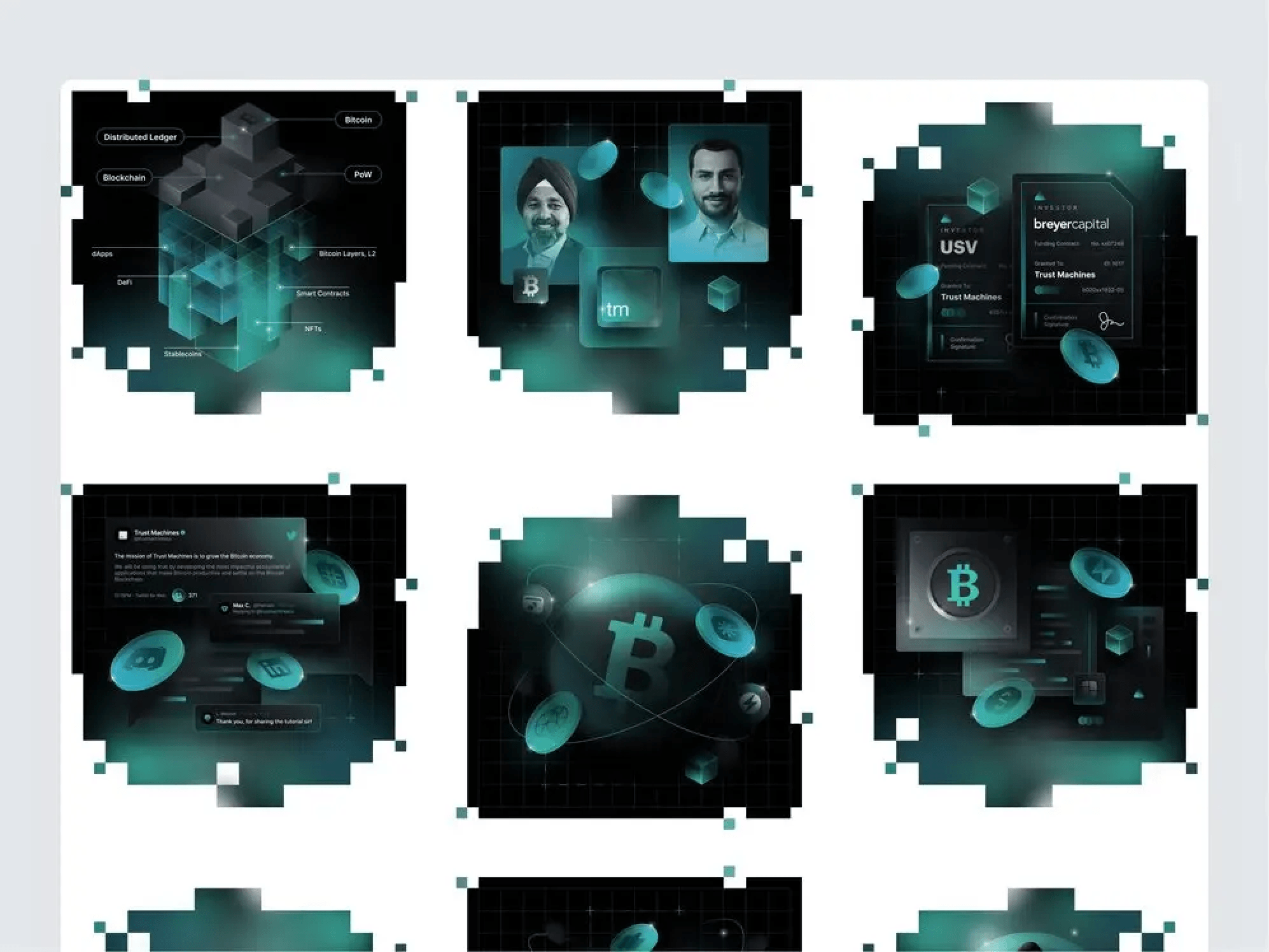 Custom illustrations.