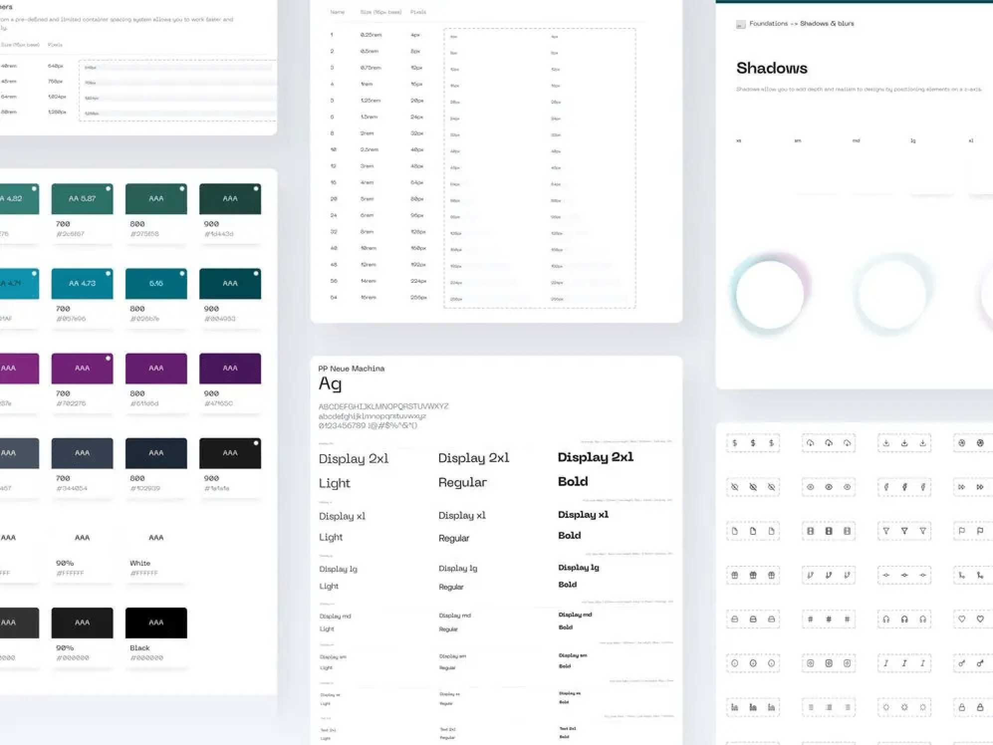 Atoms from the Trust Machines design system.