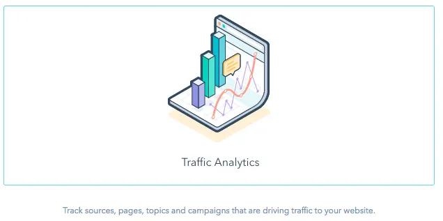 HubSpot traffic analytics icon.