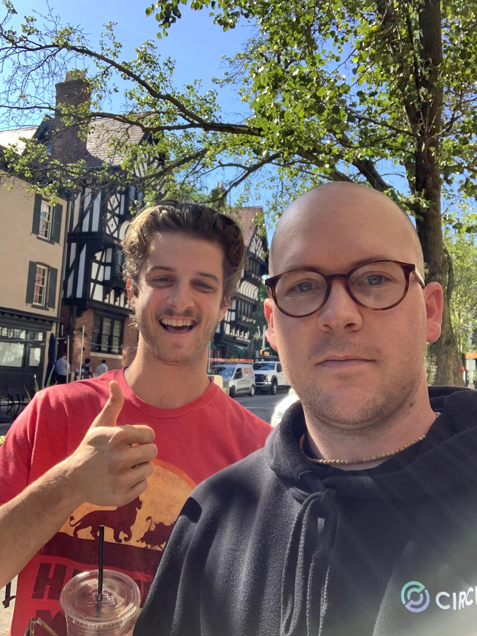 Adam Chance and Brady Werkheiser in New Jersey.