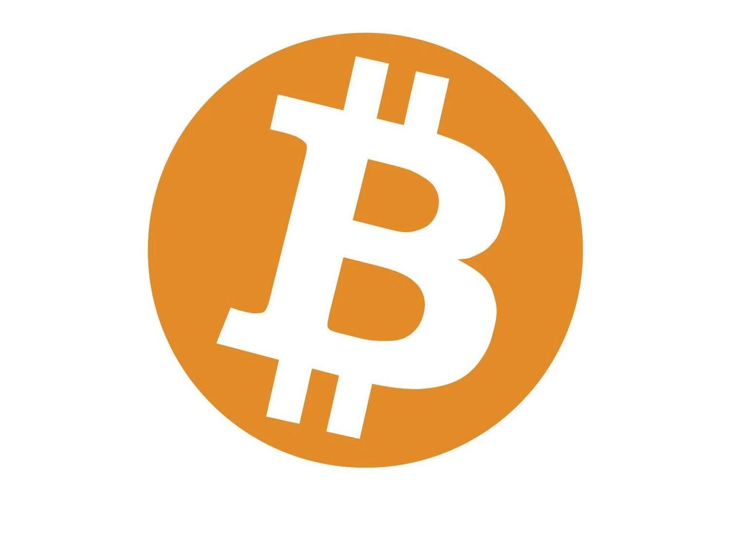 Orange Bitcoin logo design.