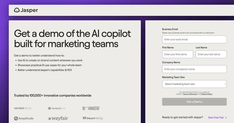 16 Best Demo Page Design Examples + Best Practices