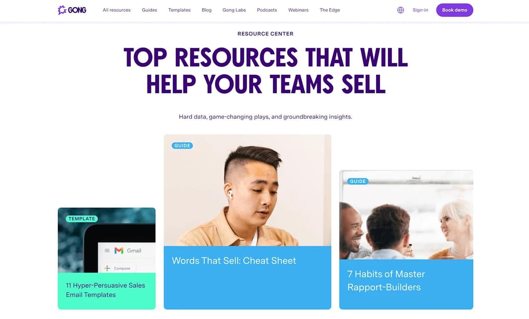 Resources Website Example Resource Page Design for B2B SaaS